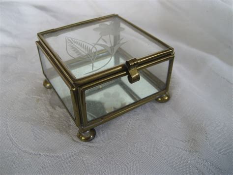 brass metal jewelry box|replacement glass for jewelry box.